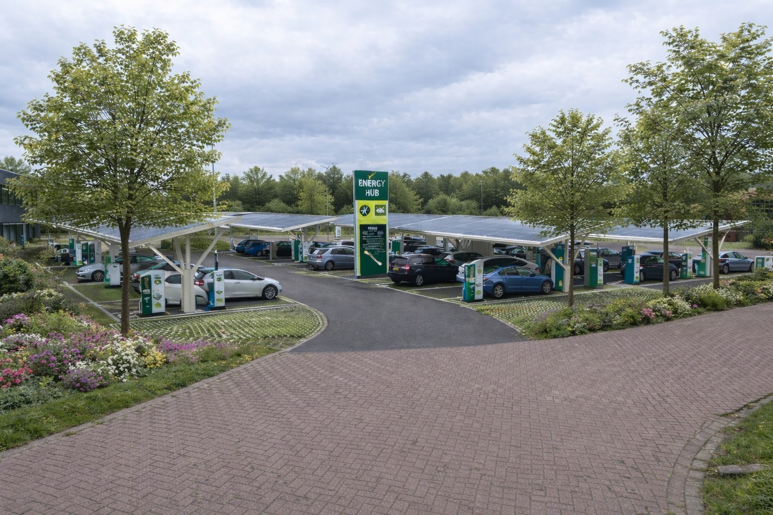 Visualisatie hub en parkeerplaats Sfeer.nl